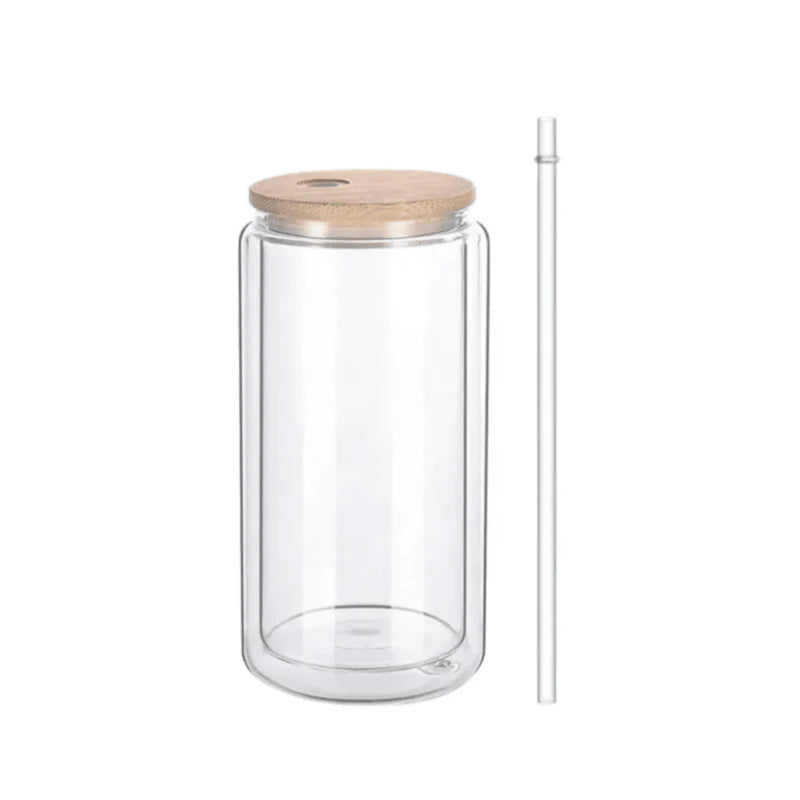 16oz Glass Snow Globe Cup