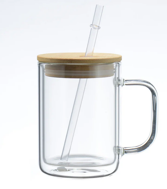 15oz Glass Mug SnowGlobe