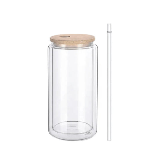 16oz Glass Snow Globe Cup