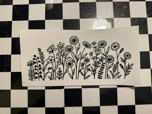 Multi Flowers in Black