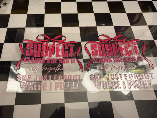 Suspect claims she has it all together