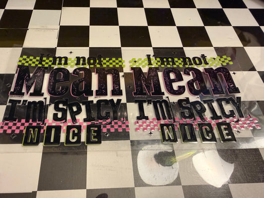 I'm not mean im spicy nice