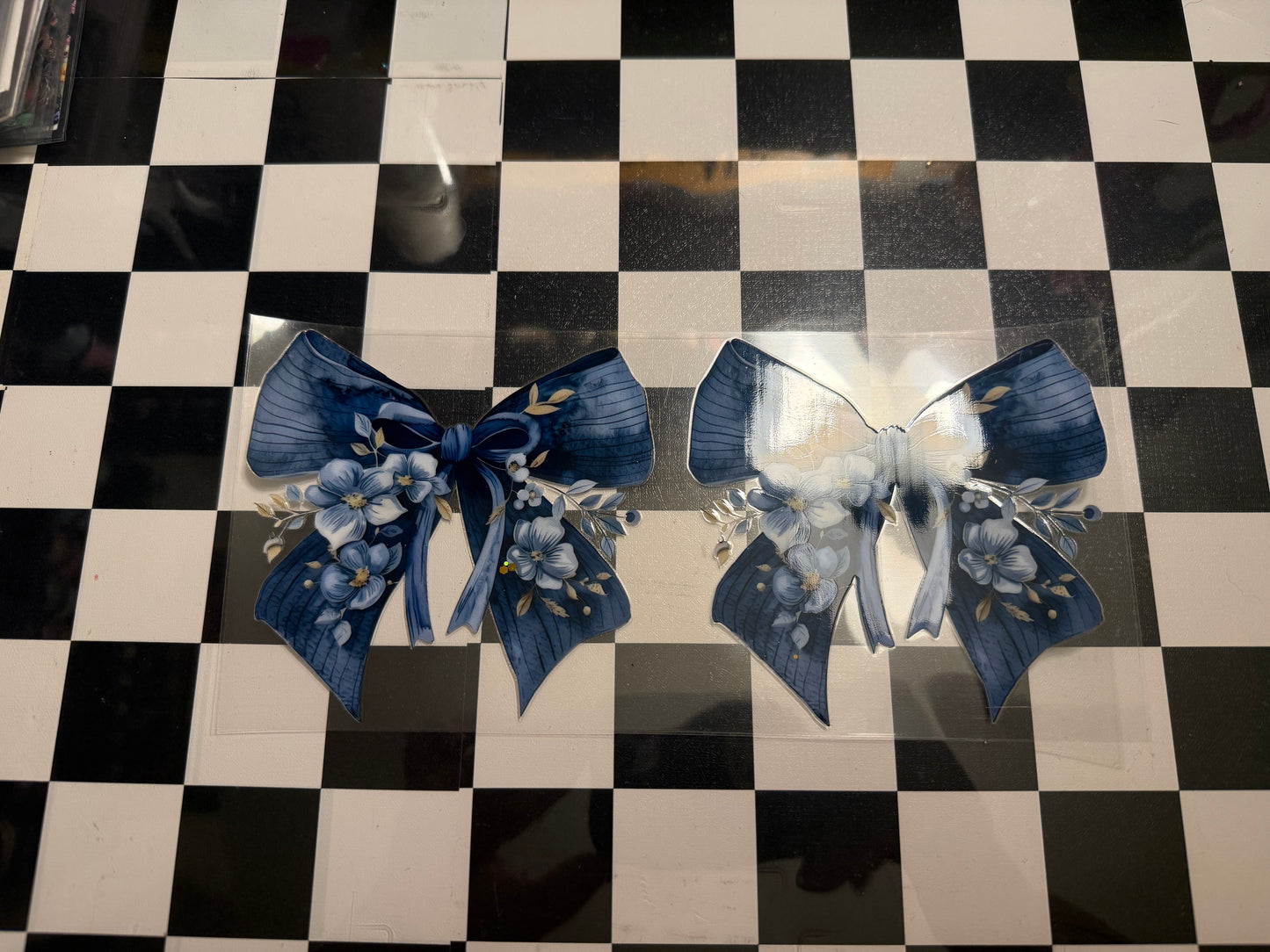 Blue Flower Bows