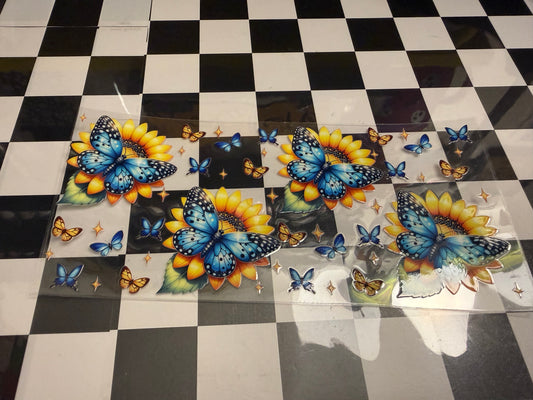 Blue Butterflies w/ Sunflowers