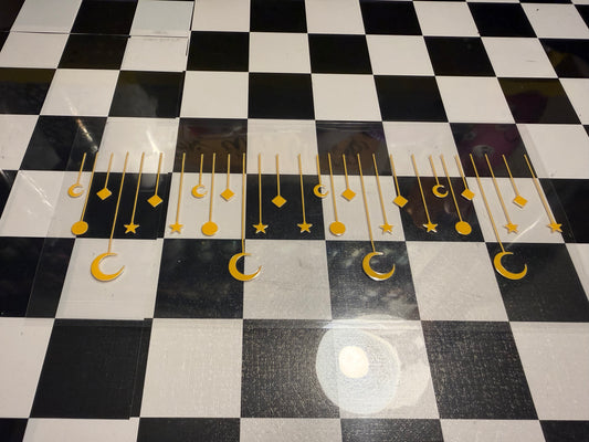 Dangling Moon and Sun